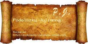 Podolszky Julianna névjegykártya